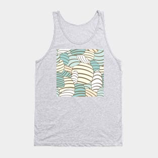 Mint striped easter eggs abstract round shapes Tank Top